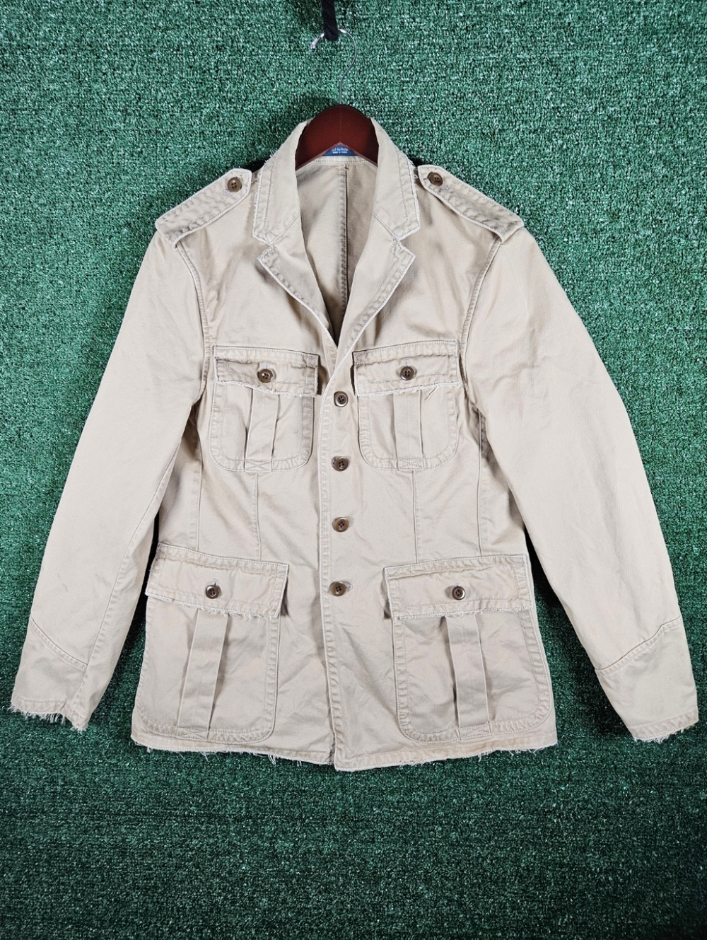 Vintage Polo Ralph Lauren Khaki Military Field Jacket / Mens Size Medium